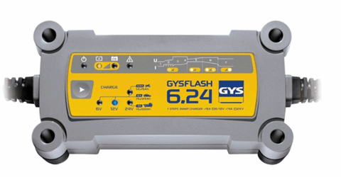 GYS Acculader 6 / 12 / 24 V 1,2 - 125 Ah 6A