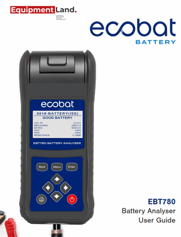 Ecobat EBT780 Battery Analyzer