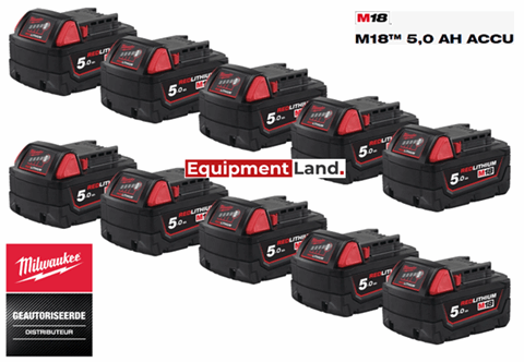Milwaukee M18 B5 18V Li-Ion accu - 5.0Ah (10st)