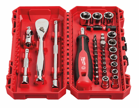 Ratel- en Doppenset 1/4” FOUR FLAT™ 4932498381 38d