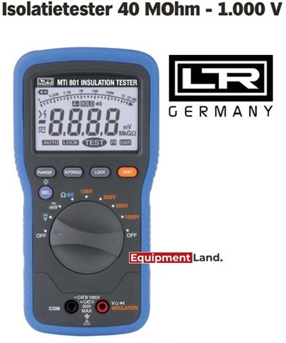 Isolatietester 40 MOhm - 1.000 V Cat III 3en  IV