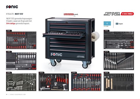 Sonic S12 NEXT S12 gereedschapswagen 644-dlg