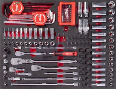 TOOLGUARD gevulde gereedschapswagen 337-dlg grijs