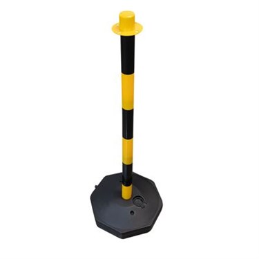 Geel/zwart plastic paal
