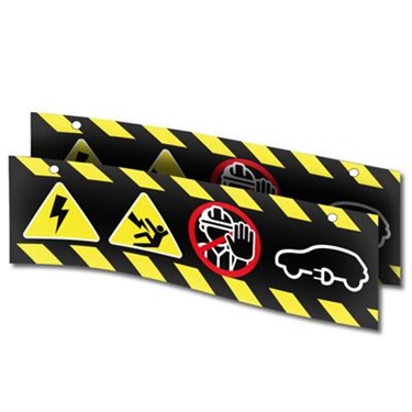 SET VAN 2 WAARSCHUWINGSSIGNALEN VOOR HOOGSPANNING