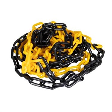 KUNSTSTOF KETTING - 7M GEEL/ZWART