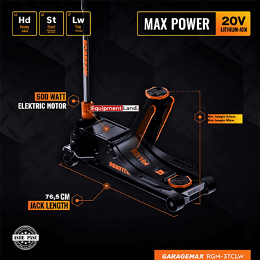E-Jack 3T Elektrische Krik 20V 4.0AH RGM-3TCW