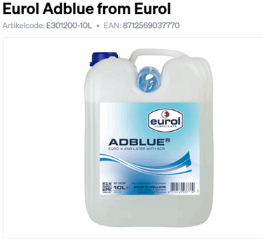AdBlue 60 x 10L, pallet actie Eurol E301200-10L