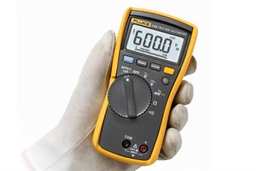 Fluke-114 EUR TRMS multimeter met meetsnoeren