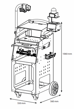 Trolley Gysflash HF XL Diagnosetrolley