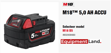 M18 B5 5,0 AH ACCU m18b5 Milwaukee