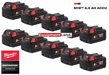 Milwaukee M18 B5 18V Li-Ion accu - 5.0Ah (10st)