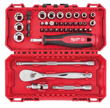 Ratel- en Doppenset 1/4” FOUR FLAT™ 4932498381 38d