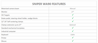 SNIPER WA90 3D Uitlijner