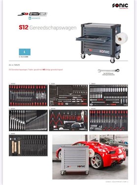 Sonic S12 gereedschap kar gevuld Tools